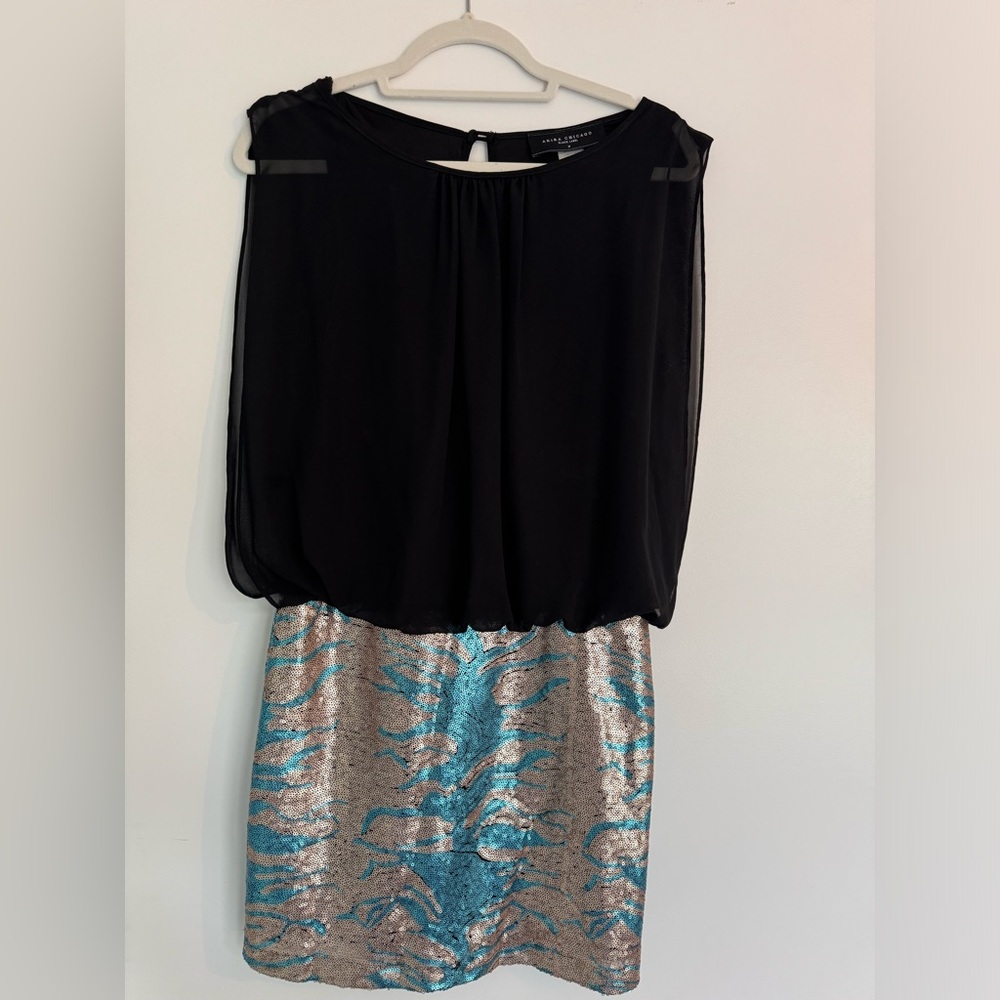 Fun sequin and black dress!